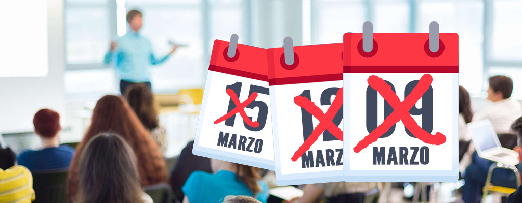 Avviso: sospensione corsi fino al 15 marzo